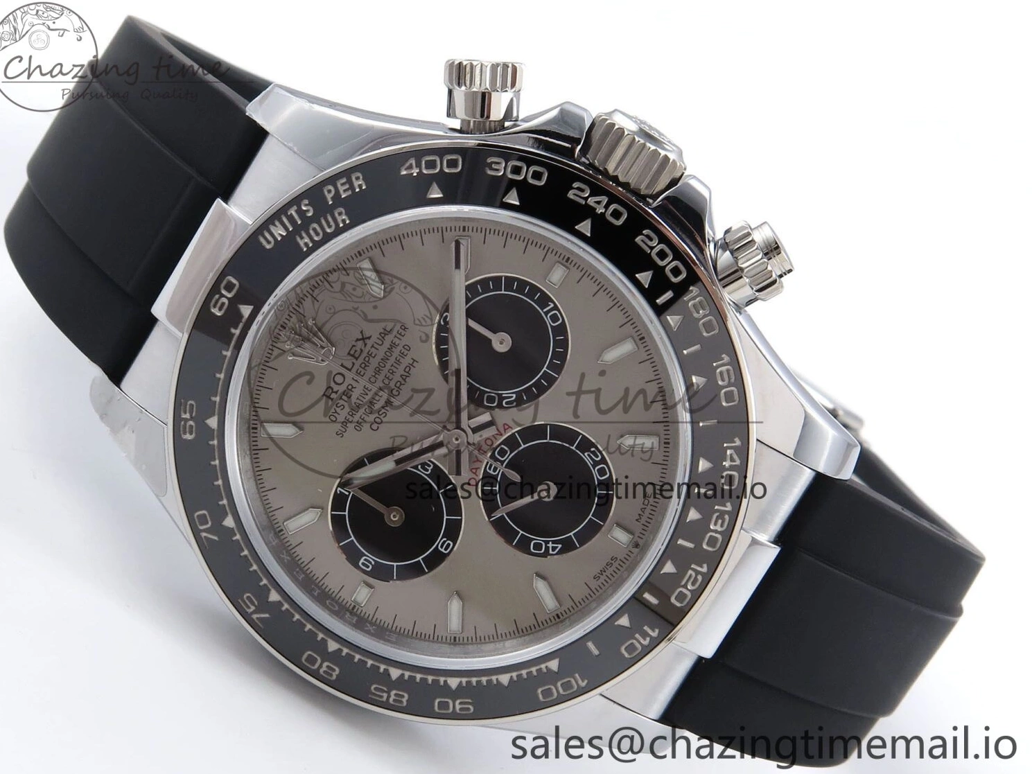 Strap V6（Gain 126519 SH4131 Edition Oysterflex Best 1:1 QF on Gray Daytona Weight） Black Dial 1228